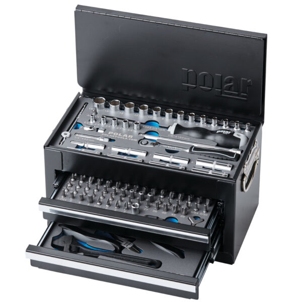 Tool box with tool assortment - 141 tools