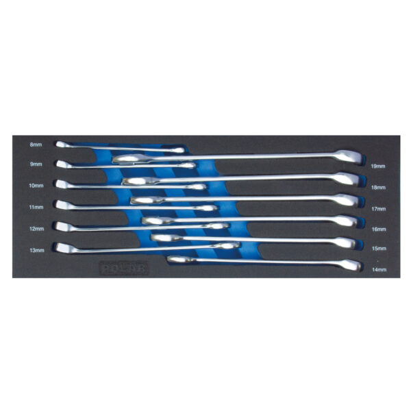 Metric combination wrench set