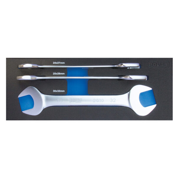 Metric double open end wrench set