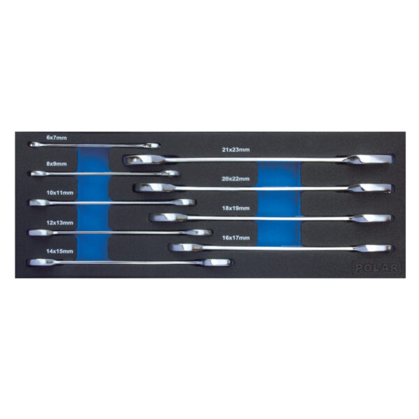 Metric double open end wrench set
