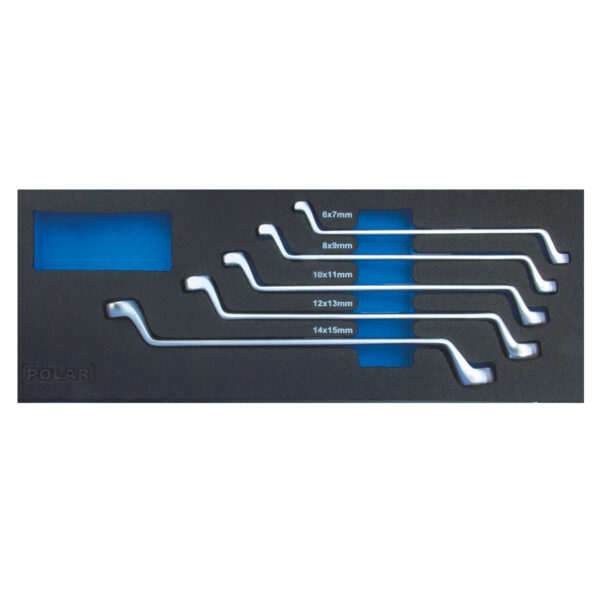 Metric double end offset ring wrench set