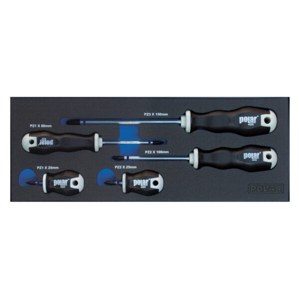 Screwdriver set for Pozidriv® screws