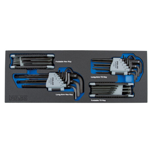 Metric hexagon key set and Torx® key set
