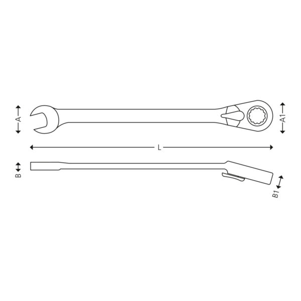 Reversible metric gear combination wrenches - Image 2