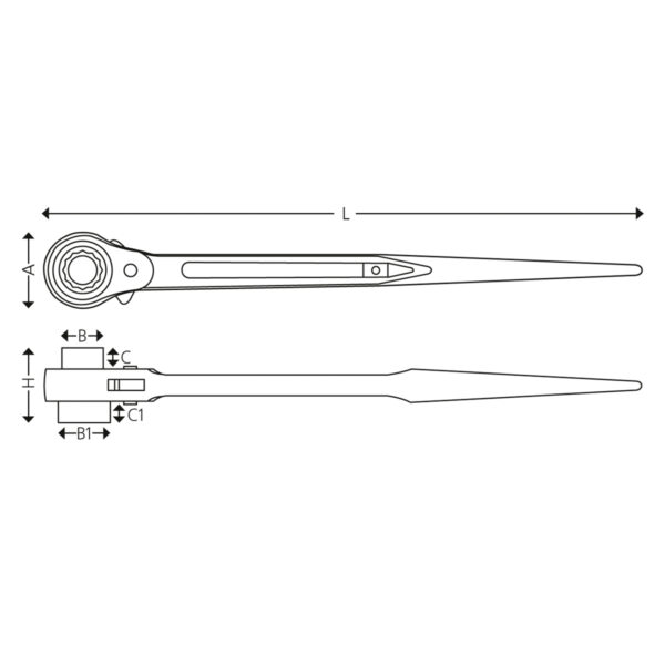 Double socket ratchet wrenches - Image 2
