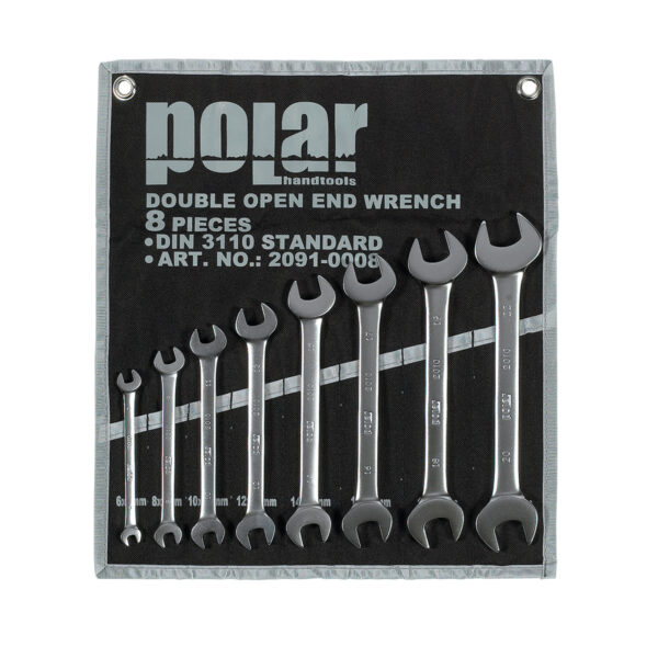 Metric double open end wrench set - 8 pcs.