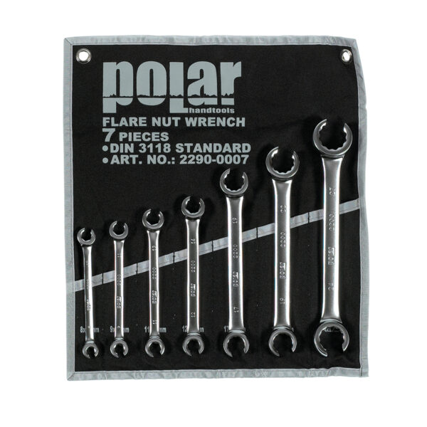 Metric flare nut wrench set
