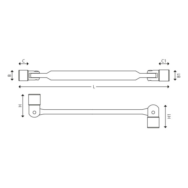 Metric double swivel end socket wrenches - Image 2