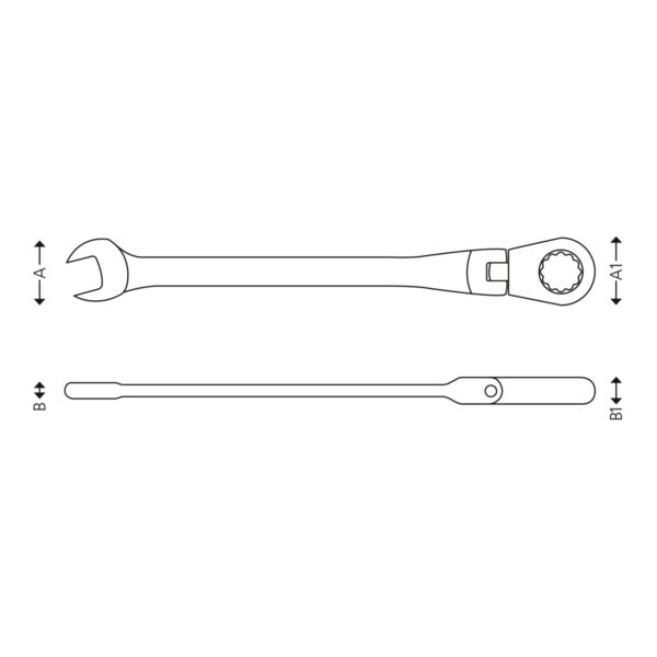 Metric swivel gear combination wrenches - Image 2