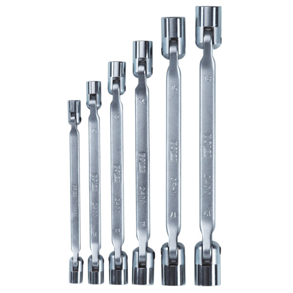 Double swivel end socket wrench set - Image 2