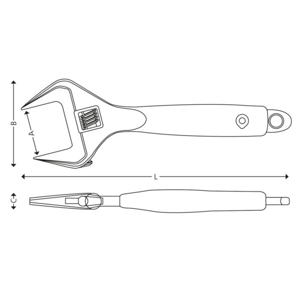 Adjustable wrenches - extra wide opening - Image 3