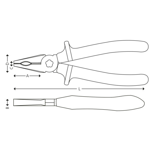 Insulated combination plier - 180 mm - Image 2