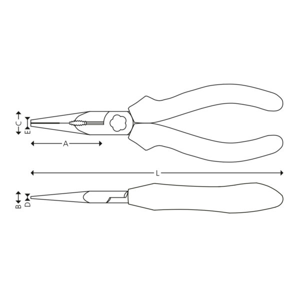 Half-round long nose pliers with straight jaws - Image 4