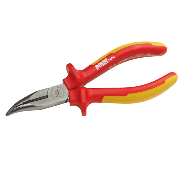 Insul. Half-round nose pliers w/ bent jaws