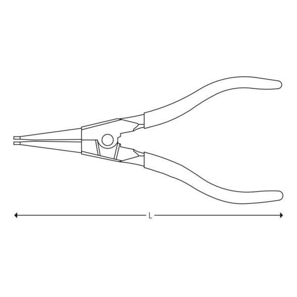 Pliers with straight jaws - external circlips - Image 3
