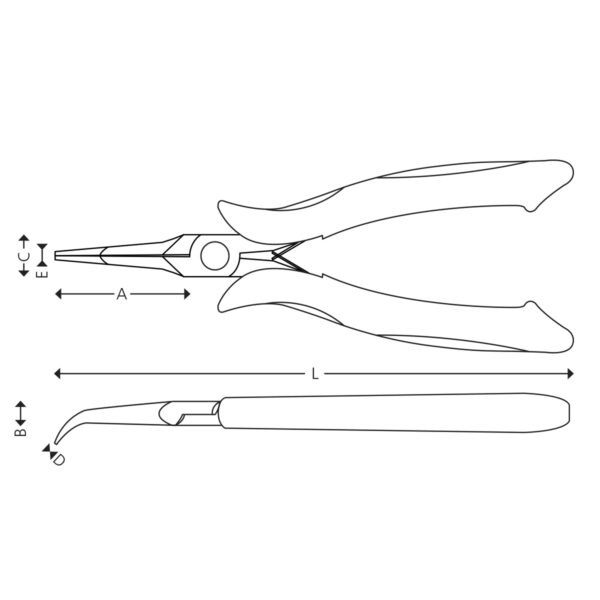 Mechanics plier, 45° - Precision - Image 2
