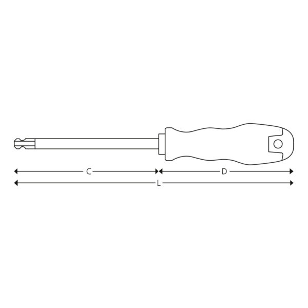 Screwdrivers with ball-point for hex head screws - Image 3