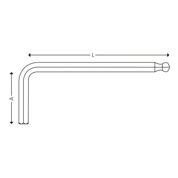 Long metric hexagon keys with ballpoint - Image 2