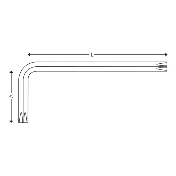 Long keys for Torx® head screws