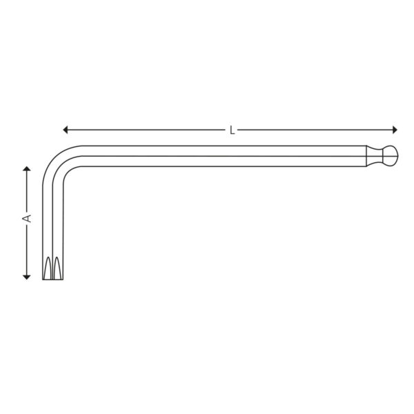 Long keys for Torx® head screws with ball point - Image 2