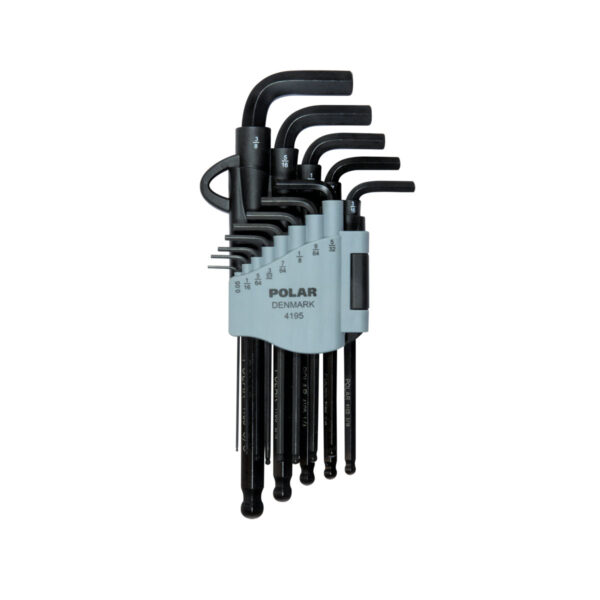 Long inch hexagon key set with ballpoint