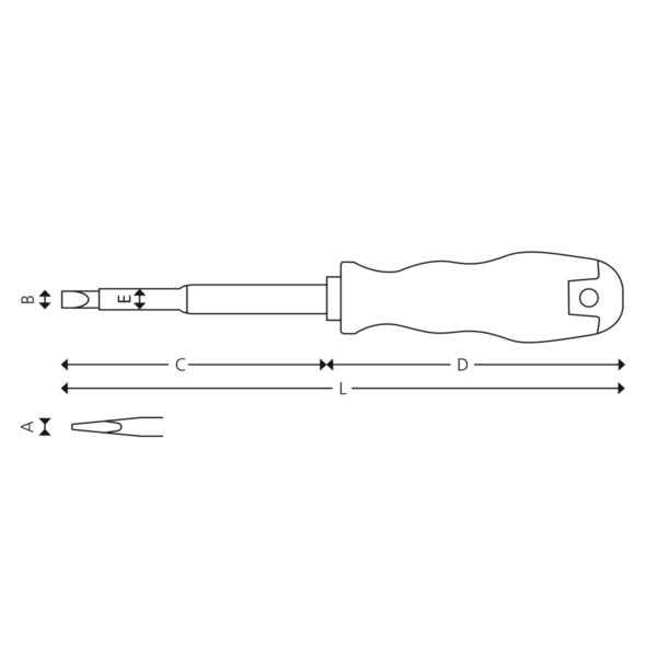 Insulated screwdrivers for slotted head screws - Image 2
