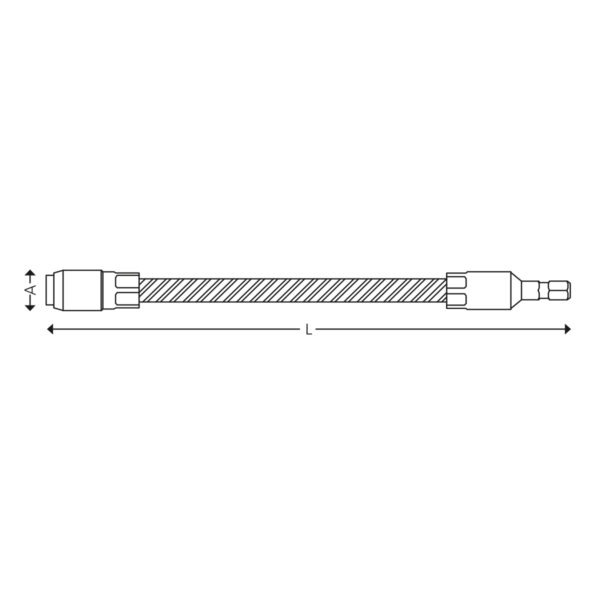 1/4” Flexible extension w. quick-release bit holder - Image 2