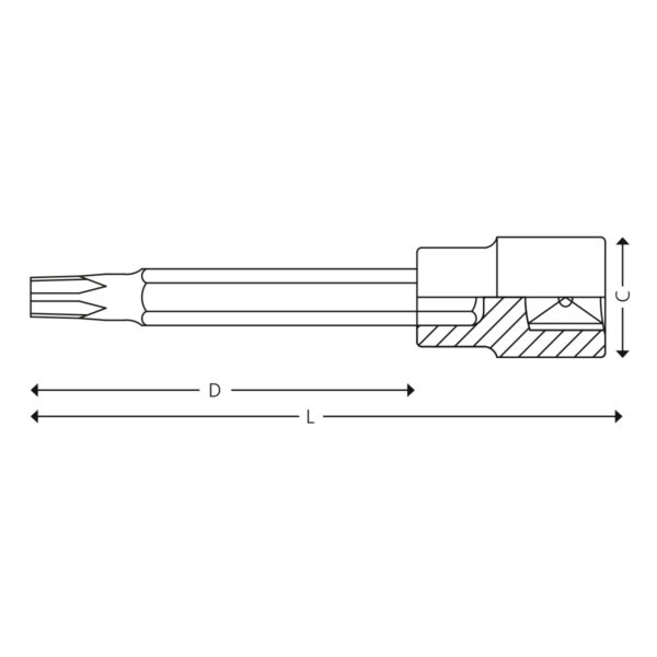 1/2” Long socket drivers for Torx® screws - Image 2