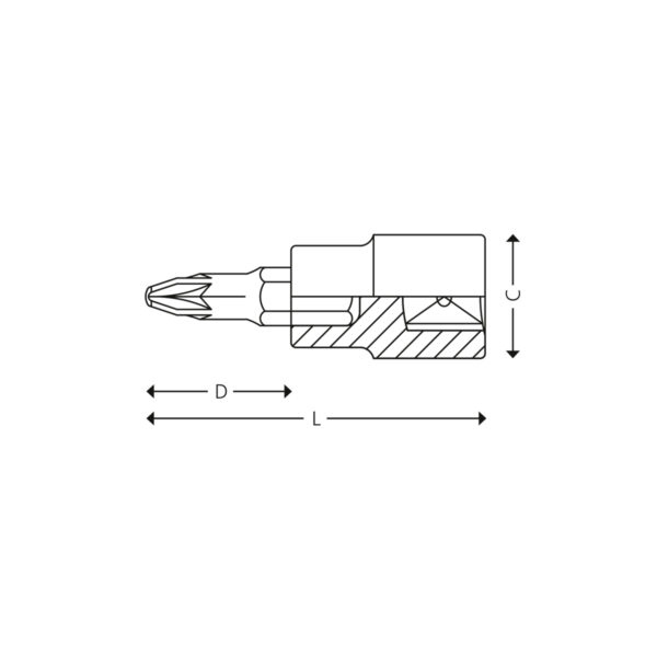 1/2” Socket drivers for Pozidriv® head screws - Image 2