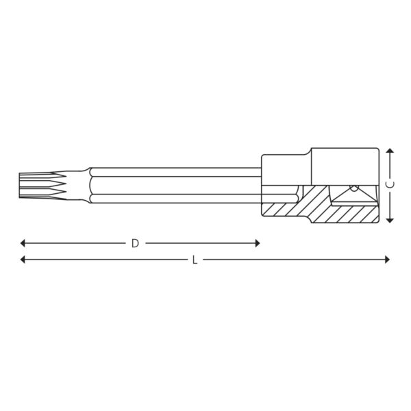 1/2” Long socket drivers for XZN® screws - Image 2