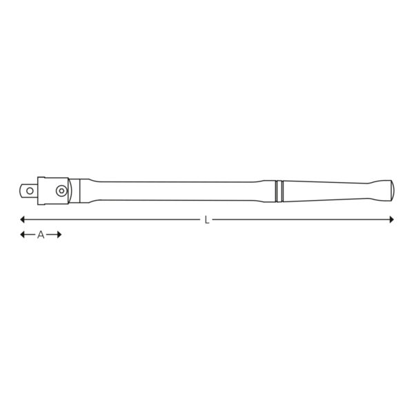 3/4” Swivel handle - 500 mm - Image 2