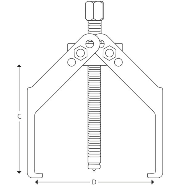 2-arm puller with parallel crossarms - Image 3