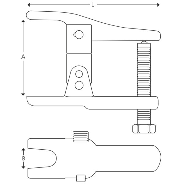 Adjustable ball joint extractors lever - Image 2