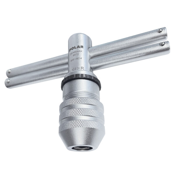 Ratcheting T-handle tap wrench M6-M14
