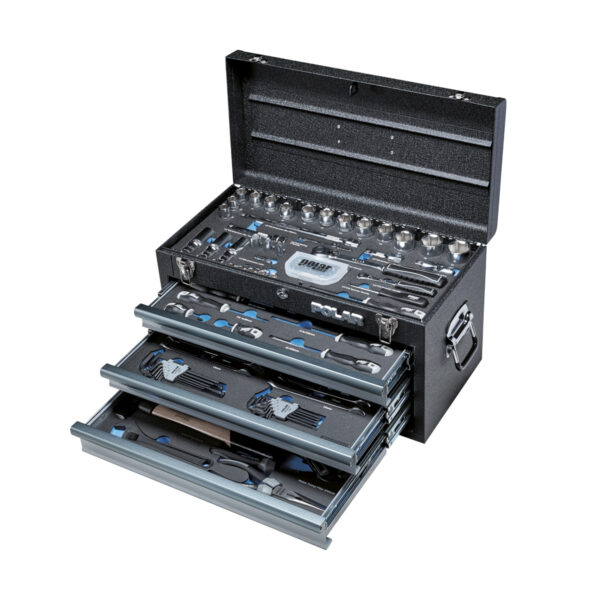 Tool box with tool assortment - 119 tools