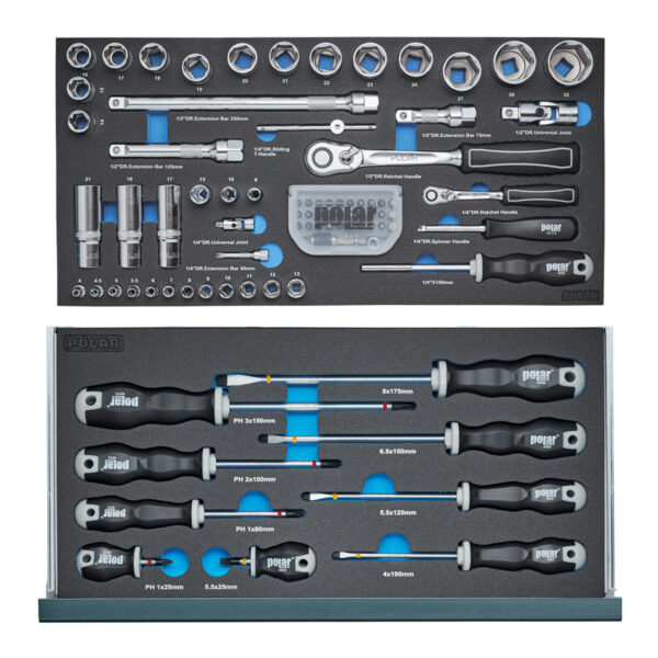 Tool box with tool assortment - 119 tools - Image 2