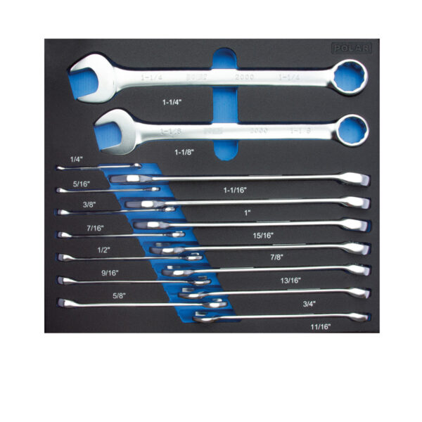 Inch combination wrench set