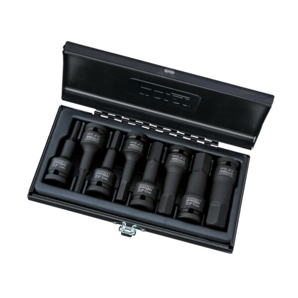 1/2” Impact socket driver set for 6-point screws