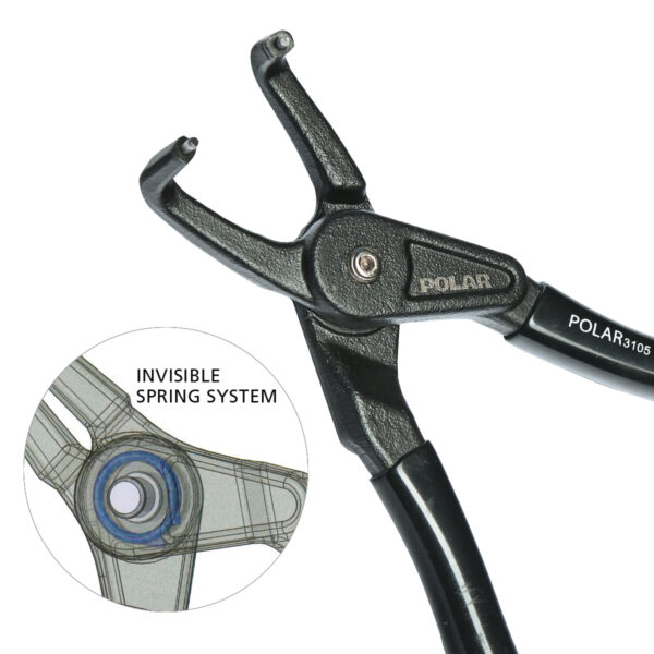 Pliers with nose bent 90° - internal circlips - Image 2