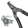 Pliers with nose bent 90° - external circlips - Image 2