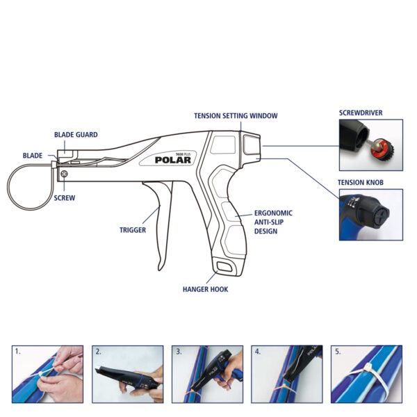 Cable tie installation tool for nylon cable ties - Image 4