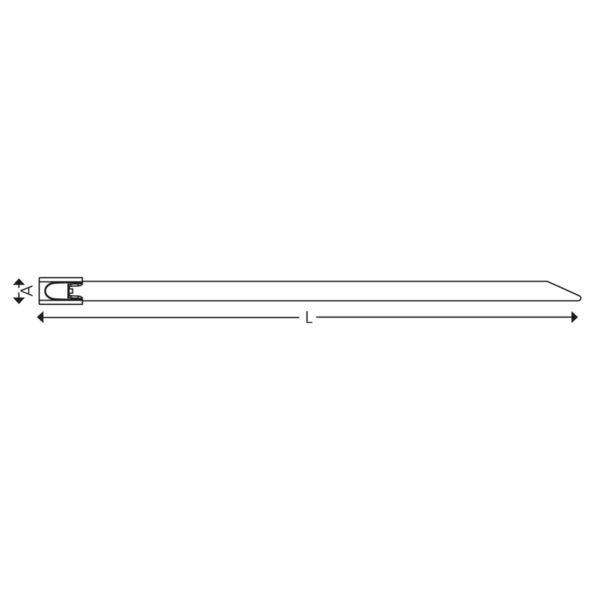 Stainless cable ties, type 316 steel - Image 3