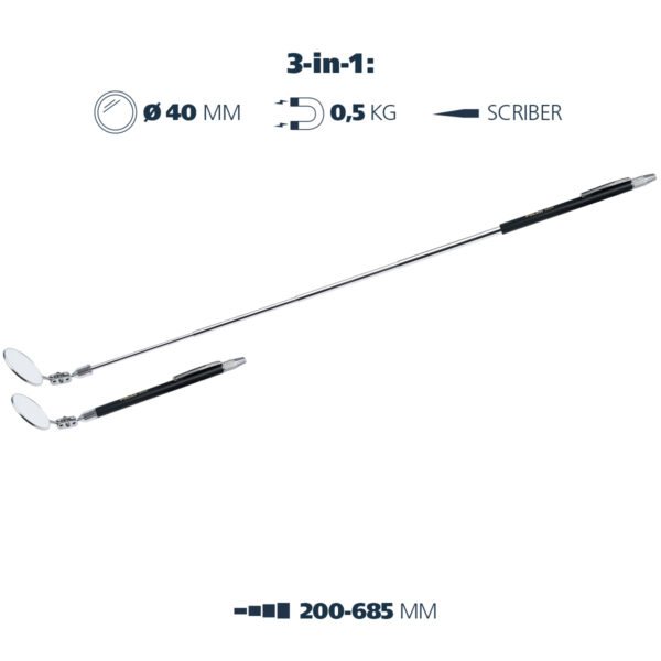 3-in-1 Telescopic inspection mirror - Image 2