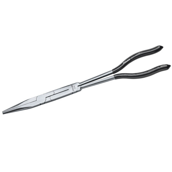 Twin joint half-round long nose plier - straight jaws