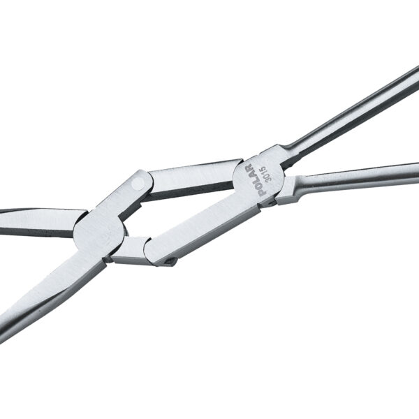 Twin joint half-round long nose plier - bent jaws - Image 2